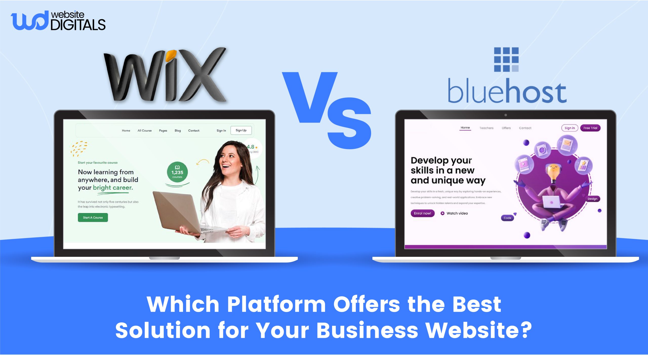 wix vs bluehost